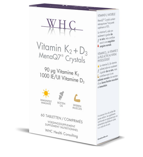 WHC Vitamine K2 + D3 - 60 Tabletten