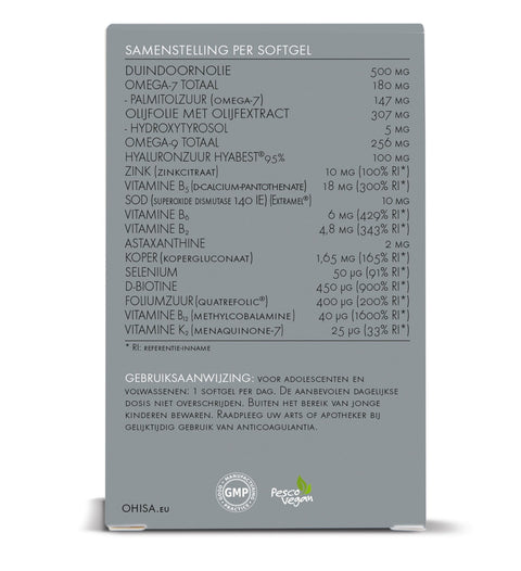 WHC O'HISA: Omega - 7 uit Duindoornolie met multivitamine en mineralen