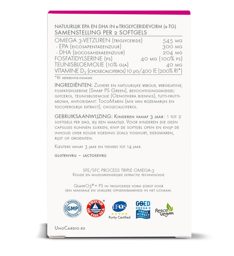 WHC QuattrO3 + PS: Omega - 3 Visolie voor Kinderen