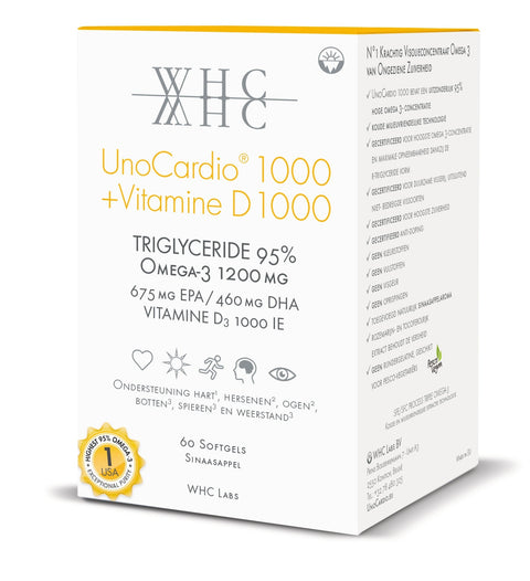WHC UnoCardio 1000 - Krachtige Omega - 3 Visolie
