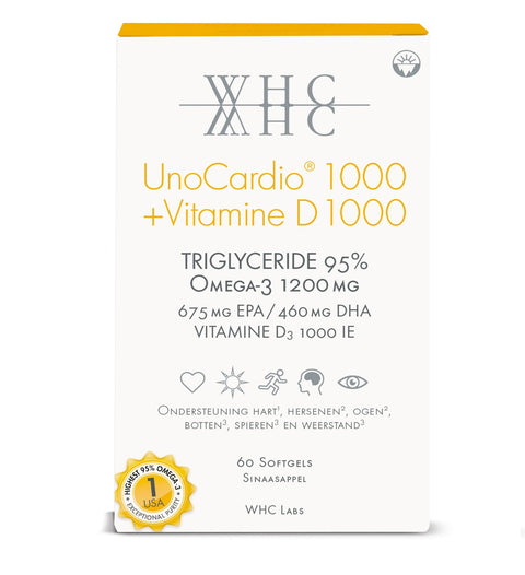 WHC UnoCardio 1000 - Krachtige Omega - 3 Visolie
