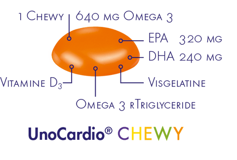 WHC UnoCardio CHEWY - Omega - 3 Kauwtabletten