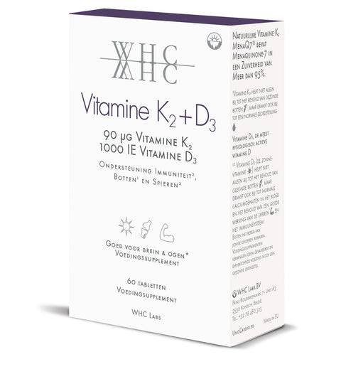 WHC Vitamine K2 + D3 - 60 Tabletten