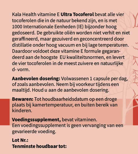 Vitamine E Ultra Tocoferolen (vegan)