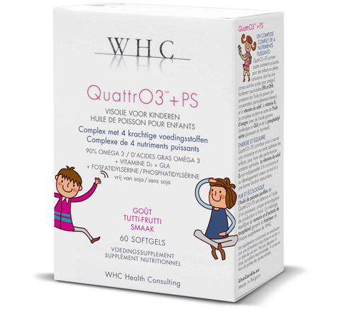 WHC QuattrO3 + PS: Omega-3 Visolie voor Kinderen
