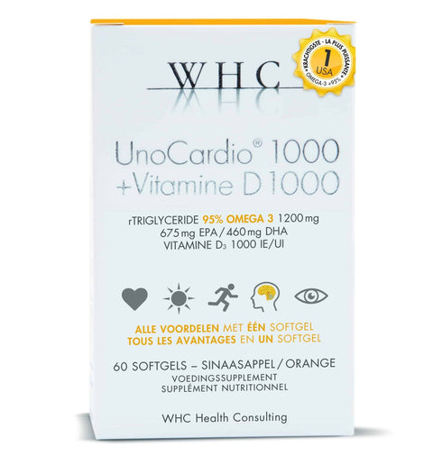 WHC UnoCardio 1000 - Krachtige Omega-3 Visolie