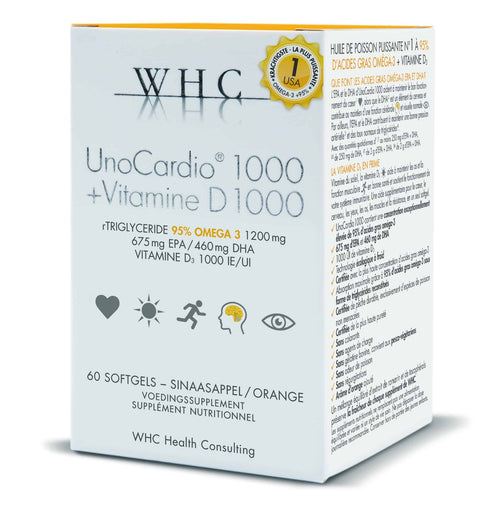 WHC UnoCardio 1000 - Krachtige Omega-3 Visolie