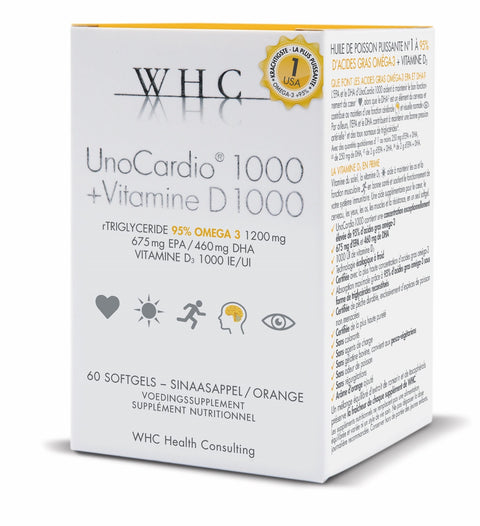 WHC UnoCardio 1000 - Krachtige Omega-3 Visolie