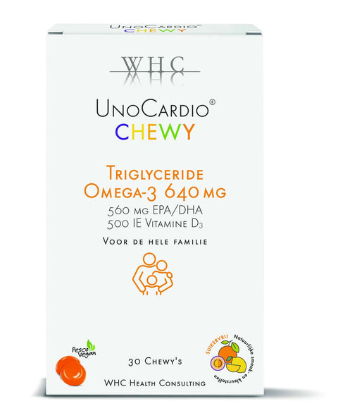 WHC UnoCardio CHEWY - Omega-3 kauwtabletten voor het hele gezin